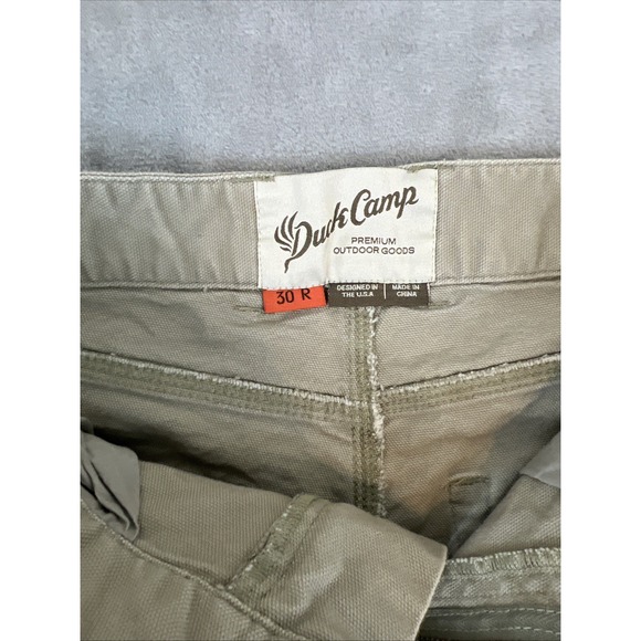 Duck Camp Pants Mens 30x28 Beige Canvas Camping Hunting Outdoor Sportsman - Picture 4 of 8